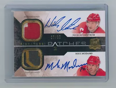 2010 -11 UD The Cup Nicklas Lidstrom Mike Modano Dual Game Used Patch Auto 7/35 • $350