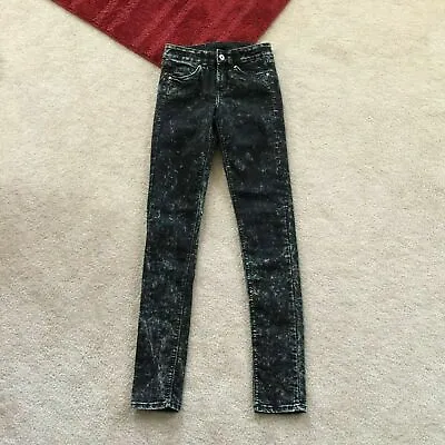 Divided By H&M Womens 2 Multicolor Acid Wash Skinny Jeans Actual W 23 X I 30 • $16.99