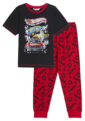 £12.95 • Buy Boys Hot Wheels Pyjamas Kids Racing Cars Pjs Set Short Sleeve T-Shirt Loungepant