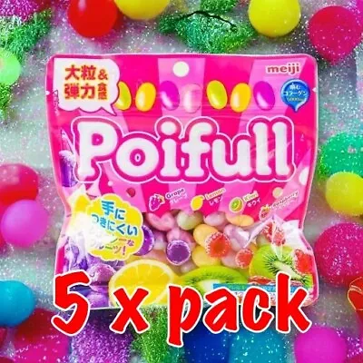 5 X Pack - Meiji Poifull Gummies - Fruit Mix - Meiji Poifull Gummies Jelly Beans • $28.90