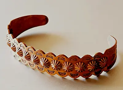 Vintage Copper Bell Brand Cuff Bracelet Stamped Design 6 In Length Expandable • $22.99