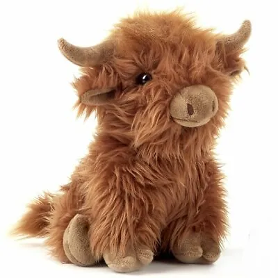 £11.89 • Buy 26cm Brown Highland Cow Coo Cuddly Soft Toy Plush Stuffed Scottish Scotland Gift