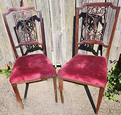 Beautiful Pair Of Victorian Dining Chairs • £150