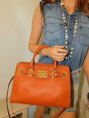 Michael Kors  Hamilton  Ew  Tote  Satchel Burnt Orange  Leather   Nwt   $299.00 • $159