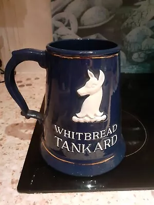 Whitbread Tankard Vintage Large With Logo & Lettering - Man Cave Breweriana Pub • £4.99