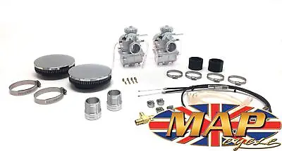 Triumph T120 69-72 VM32 1-2 Cable Mikuni Carburetor Kit Thread-In MAP0350/1 • $369.95