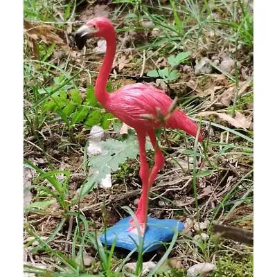 2 Pcs Garden Flamingo Bird Lawn Pond Figurine Ornaments Patio Statue Figure • £6.12