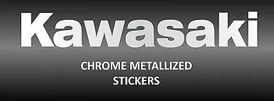 KAWASAKI Chrome Body Glass Decal Stickers ZXR VN Z ZZR Vulcan ZX KFX Brute Force • £3.83