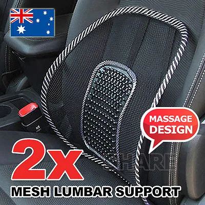 $12.95 • Buy 2x Mesh Lumbar Back Support Posture Corrector Office Chair Car Seat Home Cushion