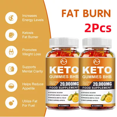 £12.88 • Buy 2 Bottles Keto BHB Gummies Night Time Slimming Capsules Loss Weight UK Stock