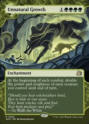 MTG Unnatural Growth (62/103) Wilds Of Eldraine Enchanting Tales NM • $4.95