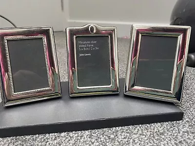 John Lewis 3 Silver Photo Frames 5x8cm • £5