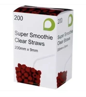 9mm Clear Jumbo Smoothie Straws Plastic Drinking Juice Milkshakes Slush 5000 ! • £129.99