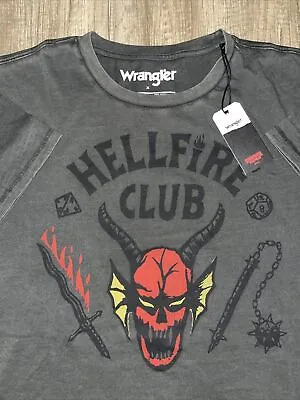 Stranger Things X Wrangler Hellfire Club XL Skull & Weapons Tee Shirt NWT • $69.99