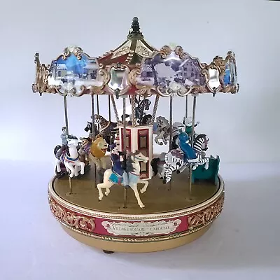 Mr. Christmas Village Square Christmas Carousel 1997 Plays 30 Songs In Box • $89.98