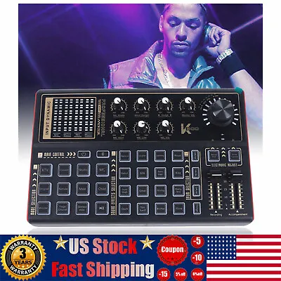 Bluetooth Sound Mixer Audio Sound Card Mixer Board Live Streaming Voice Changer • $39.90