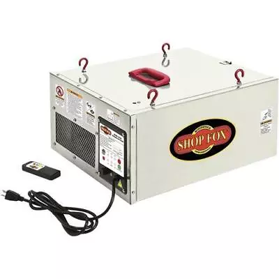 $225 • Buy Shop Fox W1830 1/8 HP Single Phase 3-Speed 409 CFM Hanging Air Filter W