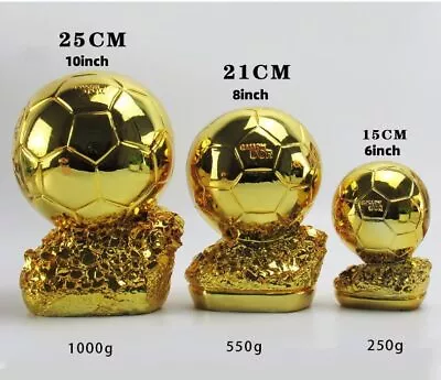 $50 • Buy World Golden Ball Trophy Ballon D'OR Award Football Soccer Souvenir Replica 2023