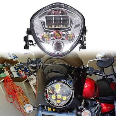 $86.87 • Buy For Yamaha Stryker 1300 V Star 250 650 1300 7'' Motorcycle Chrome LED Headlight