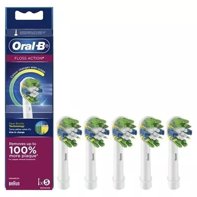 $28.85 • Buy Oral B Floss Action Electric Toothbrush  Replacement Heads 5-Pack