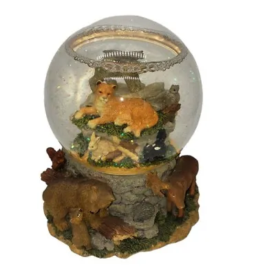 Westland Giftware Water Glitter Snow Globe Music Box Wild Life Plays Big Country • $34.99