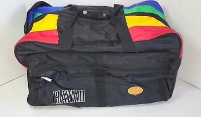 Victor Hawaii Duffle Bag- Gym Travel Tote Black Rainbow 23 Inch Long Bag • $13.99