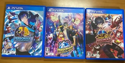 Persona 3 Dancing Moon Night & 4 All Night & 5 Star Night Set PS Vita PSV Japan • $138.53