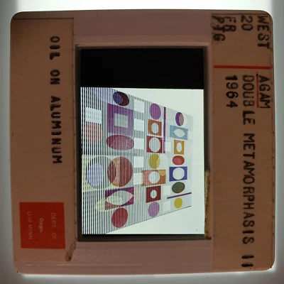 $20 • Buy Yaacov Agam Double Metamorphosis II, 1964 Art 35mm Glass Slide