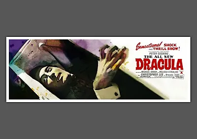 Dracula Hammer Horror Art Print Movie Film Poster Christopher Lee • £14.99