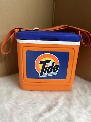 Tide Racing Team Igloo Cooler  Orange Blue Tag Along 10 Nascar Jeff Gordon Vtg • $49.99