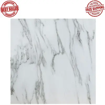 Bianco Marble Vinyl Tiles Peel And Stick Floor 40 Pack Flooring Self Adhesive • $30.99