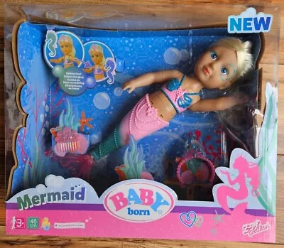 Baby Born Mermaid 46cm Children's Toy Doll Girls Pretend Play New In Box • £36.99