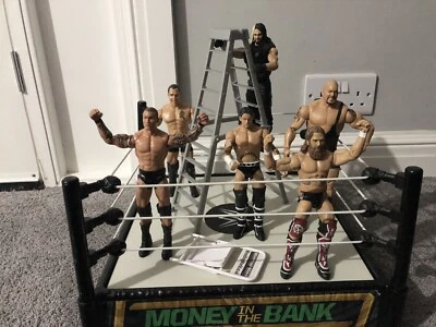 £29.99 • Buy Wwe Money In The Bank Ring & Figure Lot Mattel