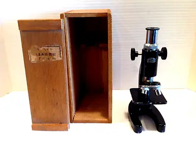 Vintage Tokyo Japan ASA Microscope In Wooden Box • $44.99