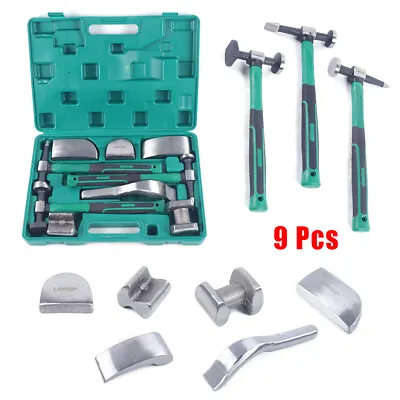 9PCS Car Sheet Metal Shaping Movable Car Body Corrector Kit Dent Repair Tools • $70.30