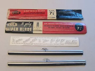 2 NOS Vintage Trico 5 Ply Windshield Wiper Blades 7 1/4  U-778 Rubber • $24.95