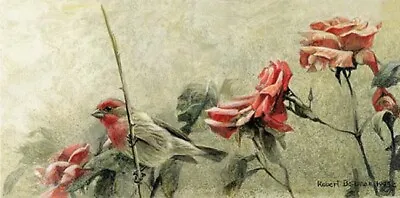 $195 • Buy Robert Bateman - House Finch And Roses - S/N Lithograph - Signed - MINT