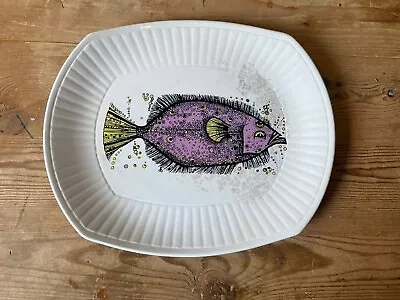 Vintage Washington Pottery 'aquarius ' Fish Series Washington Pottery Plate • £14