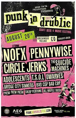 $15 • Buy Nofx Pennywise Denver 2022 Concert Poster Punk