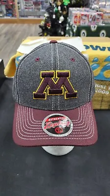 Nwt Ncaa Minnesota Golden Gophers Logo Snapback Cap Hat Zephyr Wool • $22.99