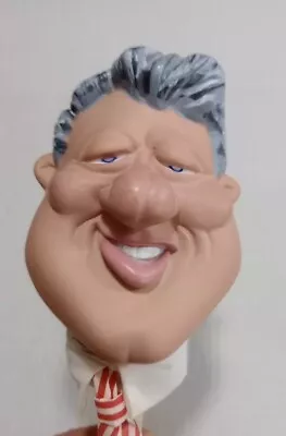 President Bill Clinton Hard Plastic 6  Doll Puppet Head 1993 Tradewinds Draft • $11.95