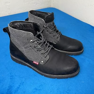 Levi's Comfort High Top Boots Lace Up Casual Mens Size 9.5 FAST SHIPPING • $20.95