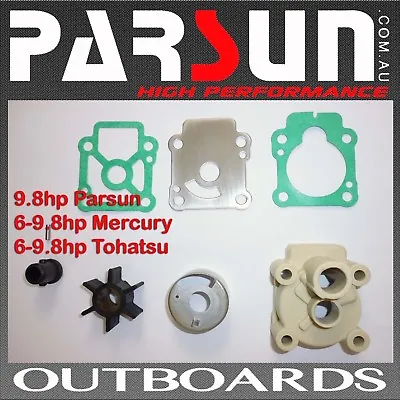 6hp / 9.8hp Parsun Outboard Water Pump Impellor Kit. Mercury Tohatsu #T9.8BMSWPK • $69.95