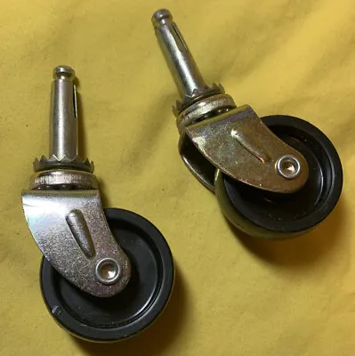 Vintage Swivel Caster Wheel Furniture Wheels Caster Metal/Plastic Set Of 2 • $15