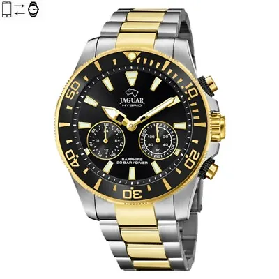 Jaguar Connected Watch Steel IP Gold Black Dial And Bezel J889/2 • £320.73