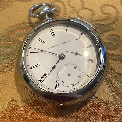 Vintage Elgin Pocket Watch - 18 Size - Grade 7  - 7 Jewels Key W/S C. 1884 RUNS • $50