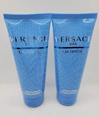 Versace Man Eau Fraiche Shower Gel 100 Ml X 2 New Unboxed • $22.07