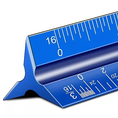12 Architectural Scale Ruler Imperial Architect For Blueprints Metal • $8.45