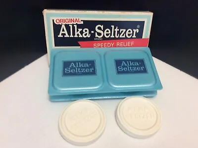 Vintage 1978 Avon Alka Seltzer Brand Speedy Relief 2 Novelty Soaps VGC In Box • $11.99