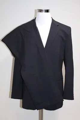 VTG Versace Classic Italy Navy Blue Two Button Notch Lapel Wool Suit Size 42 US • $295